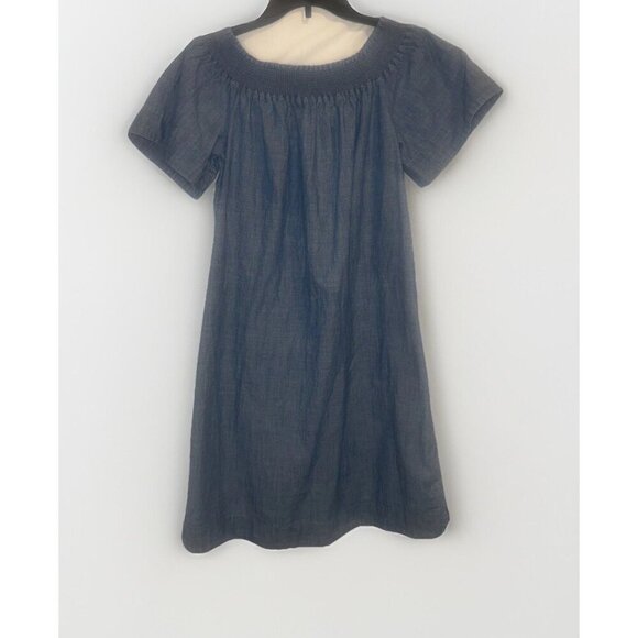J.CREW Dresses & Skirts - J Crew Womens Off The Shoulder Blue Chambray Smocked Dress Sz 10
